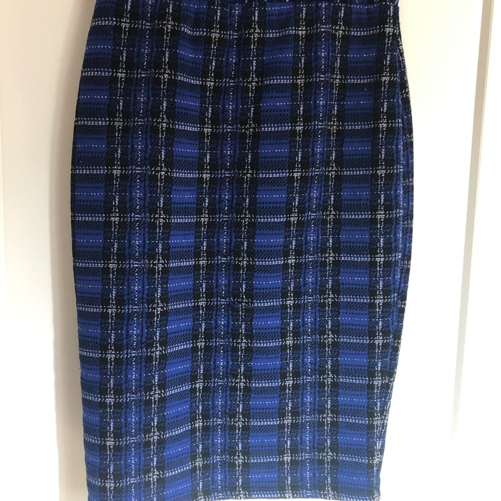 Checkered blue black skirt